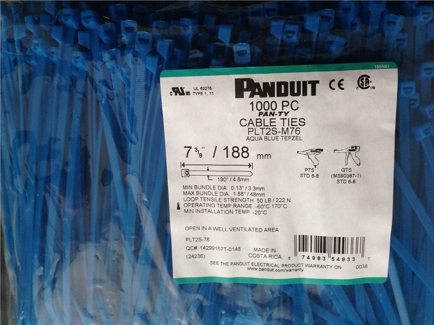 PLT3H-TL76（Panduit）泛達(dá)鐵氟龍?jiān)鷰Ь€束7.6*290mm